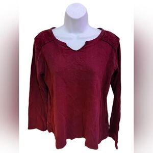 Elegant Maroon Long Sleeve Top